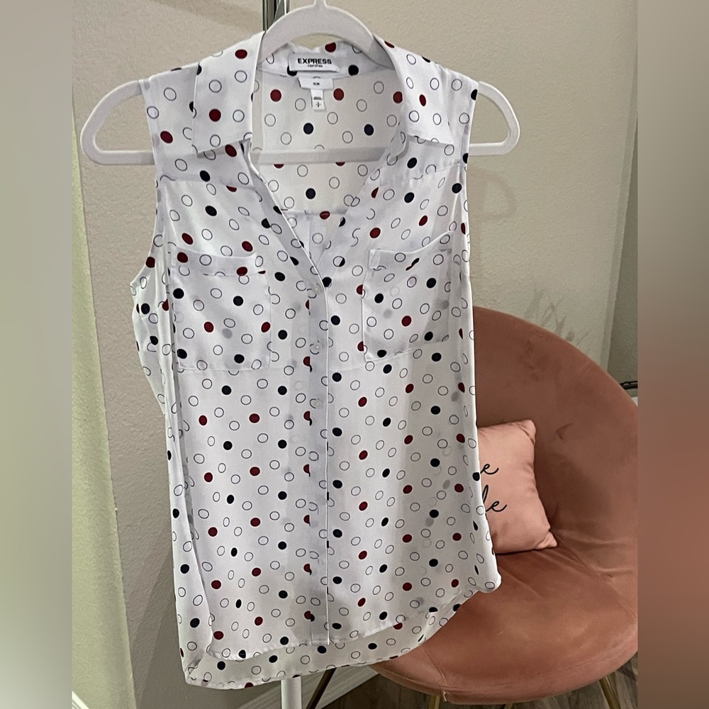 Express Portofino Slim Fit Sleeveless Shirt - Size S